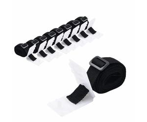 vidaXL 8X Fijaciones para Enrollacobertor de Piscina Universal Clip Correa Cubierta Solar Carrete Hebilla Rodillo Jardín Patio Exterior 1,8m