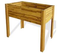 vidaXL Acacia Arriate Elevado Madera Plantador Sembrador Maceta Cultivador