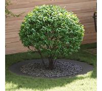 vidaXL adecuado para Anillos de Árbol Plano 5 uds. Negro Ø90/120 cm