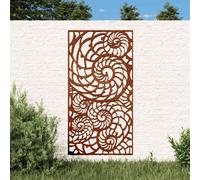 vidaXL Adorno de pared de jardín acero corten diseño conchas 105x55 cm