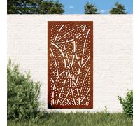 vidaXL Adorno de pared de jardín acero corten diseño de hoja 105x55 cm