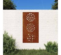 vidaXL Adorno de pared de jardín acero corten diseño de hoja 105x55 cm