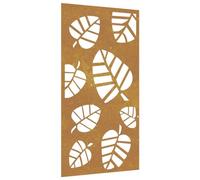 vidaXL Adorno de pared de jardín acero corten diseño de hoja 105x55 cm