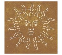 vidaXL Adorno de pared de jardín acero corten diseño sol 55x55 cm