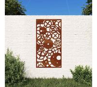vidaXL Adorno de pared de jardín acero corten rueda dentada 105x55 cm