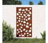 vidaXL Adorno de pared jardín acero corten diseño hoja arce 105x55 cm