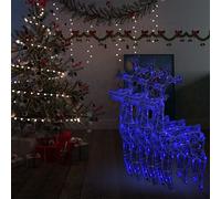 vidaXL Adorno de reno de Navidad acrílico 3 unidades 60x16x100 cm