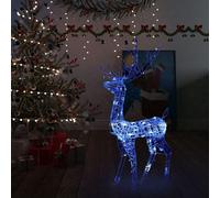vidaXL Adorno de reno de Navidad acrílico azul 140 LEDs 120 cm