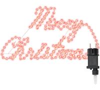 vidaXL: Adorno navideño con 216 luces LED rojas, de 99 x 55 x 13 cm, fabricado en hierro