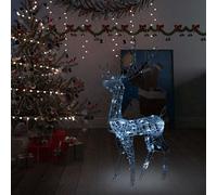 vidaXL Adorno reno de Navidad acrílico blanco frío 140 LEDs 128 cm