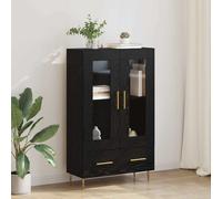 vidaXL Alacena con cajón Roble Negro 69,5 x 31 x 115 cm