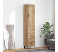 vidaXL Alacena Roble artisan 34,5 x 34 x 180 cm Madera de ingeniería