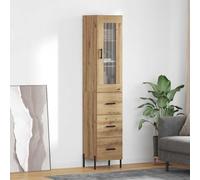 vidaXL Alacena Roble artisan 34,5 x 34 x 180 cm Madera de ingeniería