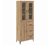 vidaXL Alacena Roble Artesanal 69,5 x 34 x 180 cm Madera contrachapada, Salón, Mueble Moderno Rectangular, Armario Alto con Amplio Espacio, Unidad montada en la Pared, Ideal para Uso Interior