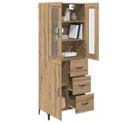 vidaXL Alacena Roble Artesanal 69,5 x 34 x 180 cm Madera contrachapada, Salón, Mueble Moderno Rectangular, Armario Alto con Amplio Espacio, Unidad montada en la Pared, Ideal para Uso Interior