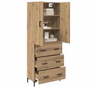 vidaXL Alacena Roble Artesanal 69,5 x 34 x 180 cm Madera contrachapada, Almacenamiento para Sala, aparador Moderno, organizadores funcionales, estanterías Multiusos, Unidad de estantería Elegante
