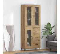 vidaXL Alacena Roble artisan 69,5 x 34 x 180 cm Madera de ingeniería