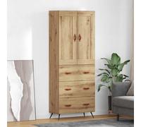 vidaXL Alacena Roble artisan 69,5 x 34 x 180 cm Madera de ingeniería