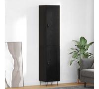 vidaXL Alacena Roble Negro 34,5 x 34 x 90 cm Madera de ingeniería