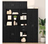 vidaXL Alacena Roble Negro 40 x 42,5 x 185 cm Madera de ingeniería