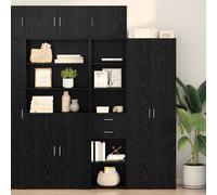 vidaXL Alacena Roble Negro 50 x 42,5 x 185 cm Madera de ingeniería