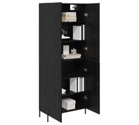 vidaXL Alacena Roble Negro 69,5 x 34 x 180 cm Madera contrachapada, Soluciones de Almacenamiento con Estilo, Moderno Armario de Sala, Organizador Rectangular, estanterías amplias