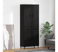 vidaXL Alacena Roble Negro 69,5 x 34 x 180 cm Madera de ingeniería