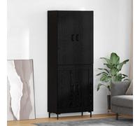 vidaXL Alacena Roble Negro 69,5 x 34 x 180 cm Madera de ingeniería