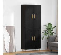 vidaXL Alacena Roble Negro 69,5 x 34 x 180 cm Madera de ingeniería