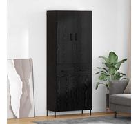 vidaXL Alacena Roble Negro 69,5 x 34 x 180 cm Madera de ingeniería
