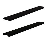 vidaXL Alféizares de ventana 2 uds madera maciza roble marrón negro