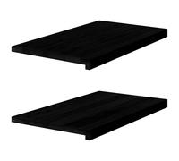 vidaXL Alféizares de ventana 2 uds madera maciza roble marrón negro