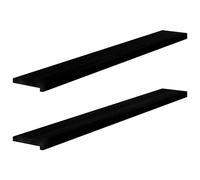 vidaXL Alféizares de ventana 2 uds madera maciza roble marrón negro