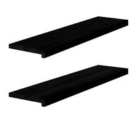 vidaXL Alféizares de ventana 2 uds madera maciza roble marrón negro