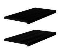 vidaXL Alféizares de ventana 2 uds madera maciza roble marrón negro