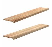 vidaXL Alféizares de Ventana 2 uds Madera Maciza Roble sin Tratar, cornisa de Ventana, alféizar de Ventana de Roble, alféizar de Ventana de Madera
