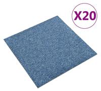 vidaXL: Alfombra, 20 unidades, azul, 50 x 50 cm, 100% polipropileno