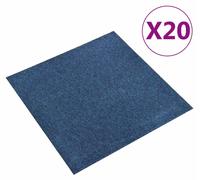 vidaXL: Alfombra, 20 unidades, azul oscuro, 50 x 50 cm, 100% polipropileno