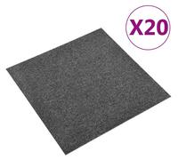 vidaXL: Alfombra, 20 unidades, color antracita, 50 x 50 cm, 100% polipropileno