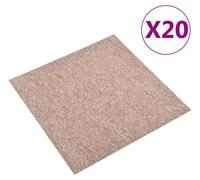 vidaXL: Alfombra, 20 unidades, color beige, 50 x 50 cm, 100% polipropileno