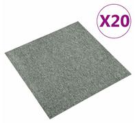 vidaXL: Alfombra, 20 unidades, verde, 50 x 50 cm, 100% polipropileno