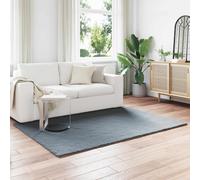 vidaXL Alfombra antideslizante de imitación de piel de conejo, modelo OLITE, color antracita