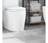 vidaXL Alfombra antideslizante para baño con corte para inodoro Gris
