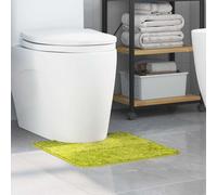 vidaXL Alfombra antideslizante para baño con corte para inodoro Verde