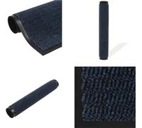 vidaXL Alfombra antideslizante rectangular, con textura, 120x180 cm, azul - Alfombra antideslizante - Alfombras antideslizantes - Alfombra de entrada - Alfombras de entrada