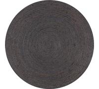 vidaXL Alfombra artesanal de yute, redonda, 120 cm, gris oscuro - Alfombra - Alfombras - Alfombra de pasillo - Alfombra tejida