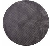 vidaXL Alfombra circular SIROLO, color antracita, diámetro 160 cm, material: poliéster