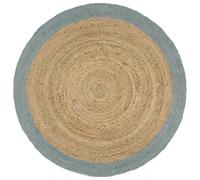 vidaXL Alfombra con Borde Tapete Alfombrilla de Suelo Estera Yute Tejida a Mano 240 cm Verde oliva