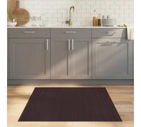 vidaXL Alfombra Cuadrada bambú marrón Oscuro 100x100 cm