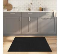 vidaXL Alfombra cuadrada bambú negro 100x100 cm